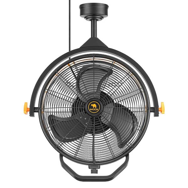 MULE Ceiling Mount Fan XL Indoor or Outdoor Matte Black 18