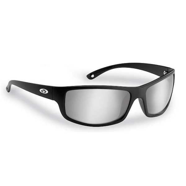 Flying Fisherman Slack Tide Polarized Sunglasses in Black Frame with Smoke  Silver Mirror Lens 7756BSS - The Home Depot