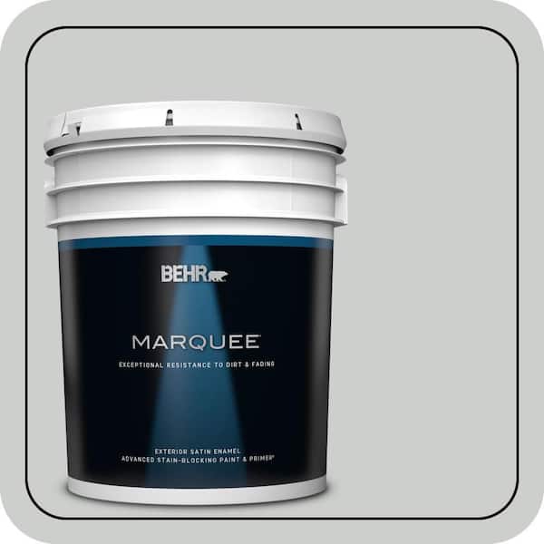 BEHR MARQUEE 5 gal. #N460-2 Planetary Silver Satin Enamel Exterior Paint & Primer
