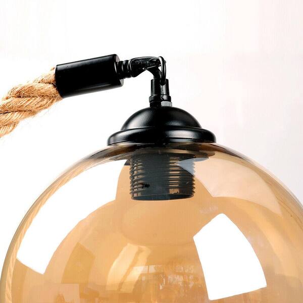 amber globe pendant light