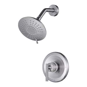 Single Handle 5-Spray Shower Faucet 1.8 GPM Valve with Pressure Balance in. Brushed Nickel (Valve included)