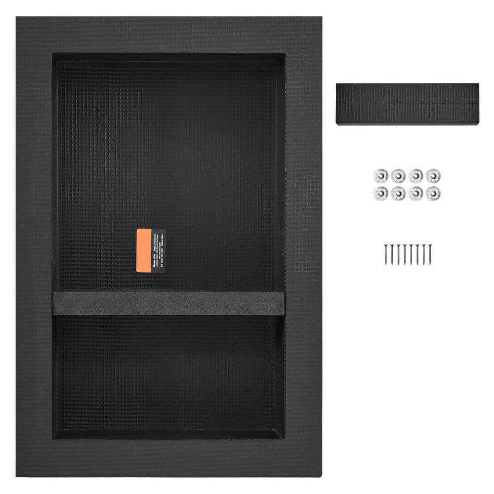 16 in. W x 3.94 in. H x 23.94 in. D Shower Niche Ready for Tile Double Shelf Organizer in Black. Double Shelf Organizer price history on PriceWatchPro