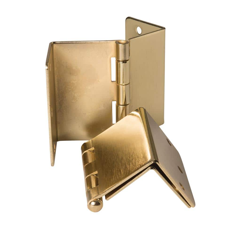 Brass Expandable Surface Mount Door Hinge, 4.5 Inches