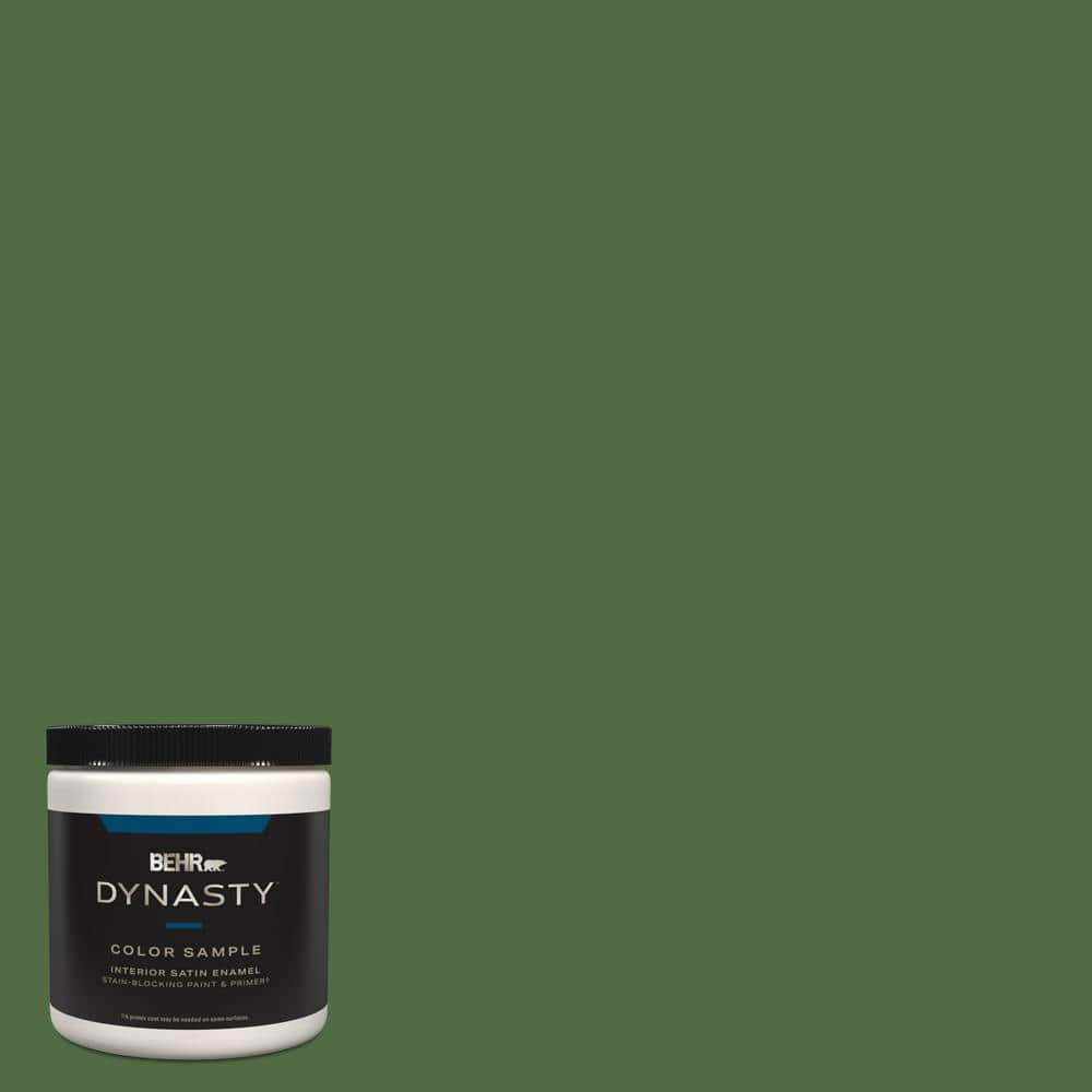 BEHR DYNASTY 8 oz. #440D-7 Vineyard Satin Enamel Stain-Blocking ...