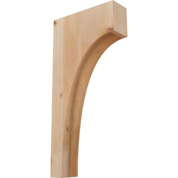 Ekena Millwork 3-1/2 in. x 12 in. x 24 in. Western Red Cedar Huntington Smooth Corbel
