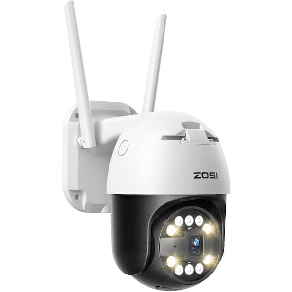 ZOSI 5MP HD Smart Outdoor Wireless Security Camera, 365 Pan/Tilt, AI Face/Car/Sound Detect, Color Night Vision, 2-Way Audio