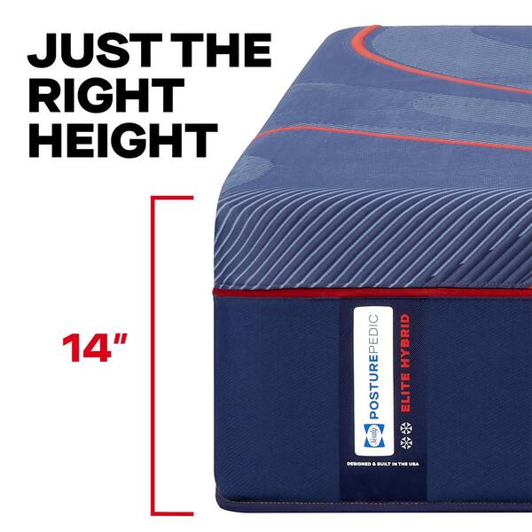 【未使用級】2XLサイズ 伸縮ストレッチ パイピング赤 スリーピース 青 3L Sealy Posturepedic Elite High Point II Twin XL Soft Hybrid 14 in
