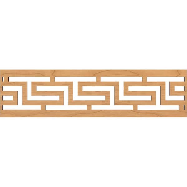 Ekena Millwork Tulum Fretwork 0.375 in. D x 47 in. W x 12 in. L Maple Wood Panel Moulding