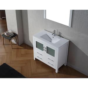 Dior 36 in. W x 18 in. D x 33 in. H Single Sink Bath Vanity Cabinet without Top in White