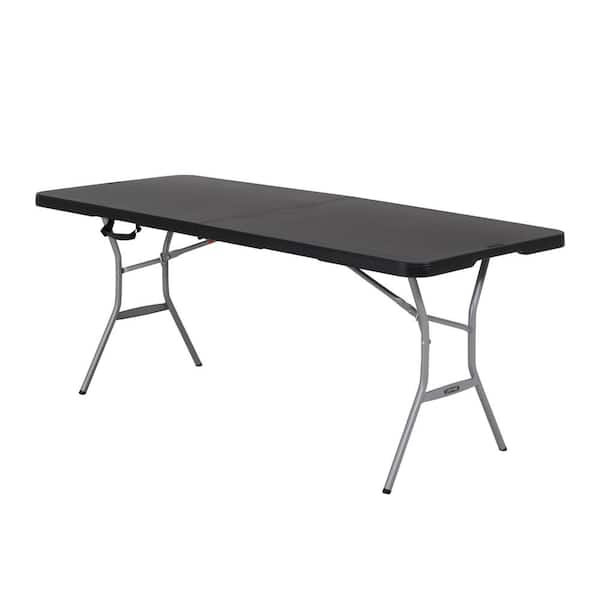 Black for sale online Mainstays 6' Fold-In-Half Table