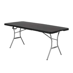 6 ft. Fold-in-Half Table: Black