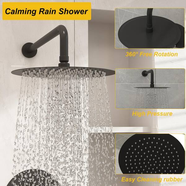 10″ Rain Shower Head & Shower Column Kit for Deck Mounted Walk-In Tub  Faucets