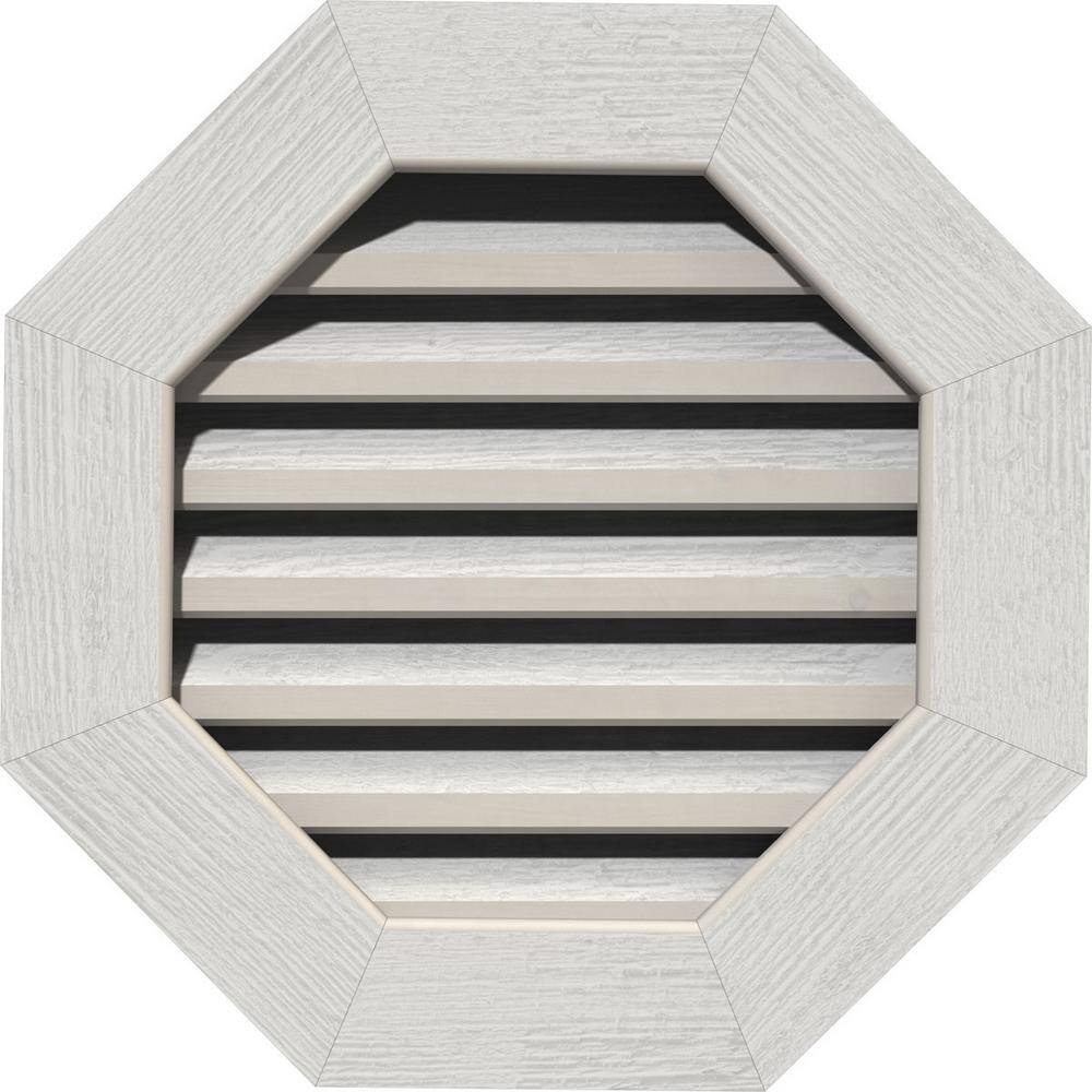 "27"" x 27"" Octagon Primed Rough Sawn Western Red Cedar Wood Paintable Gable Louver Vent Functional" price history on PriceWatchPro