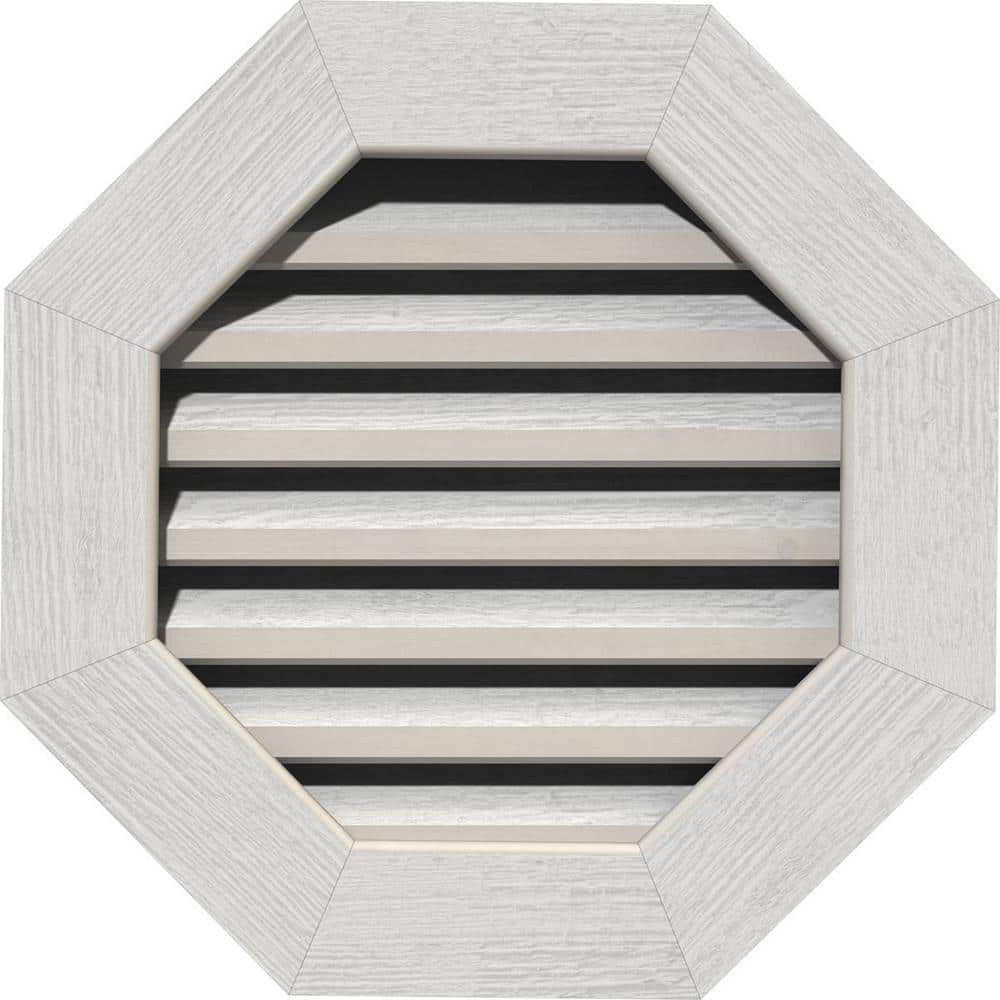 "35"" x 35"" Octagon Primed Rough Sawn Western Red Cedar Wood Paintable Gable Louver Vent Functional" price history on PriceWatchPro