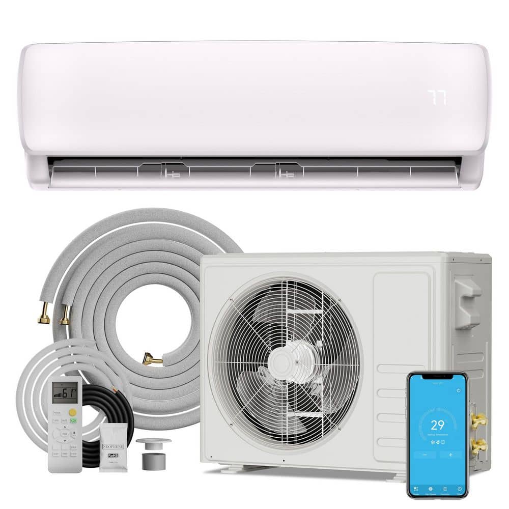 12,000 BTU 19 SEER2 Smart Wi-Fi Ductless Mini Split Heat Pump, Easy-Install Design with 16 ft. Lines - 115-Volt price history on PriceWatchPro