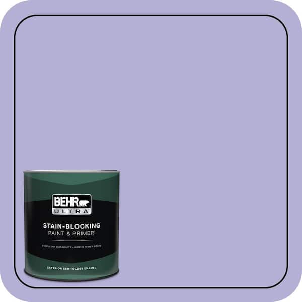 BEHR ULTRA 1 qt. #630B-4 Freesia Purple Semi-Gloss Enamel Exterior Paint & Primer