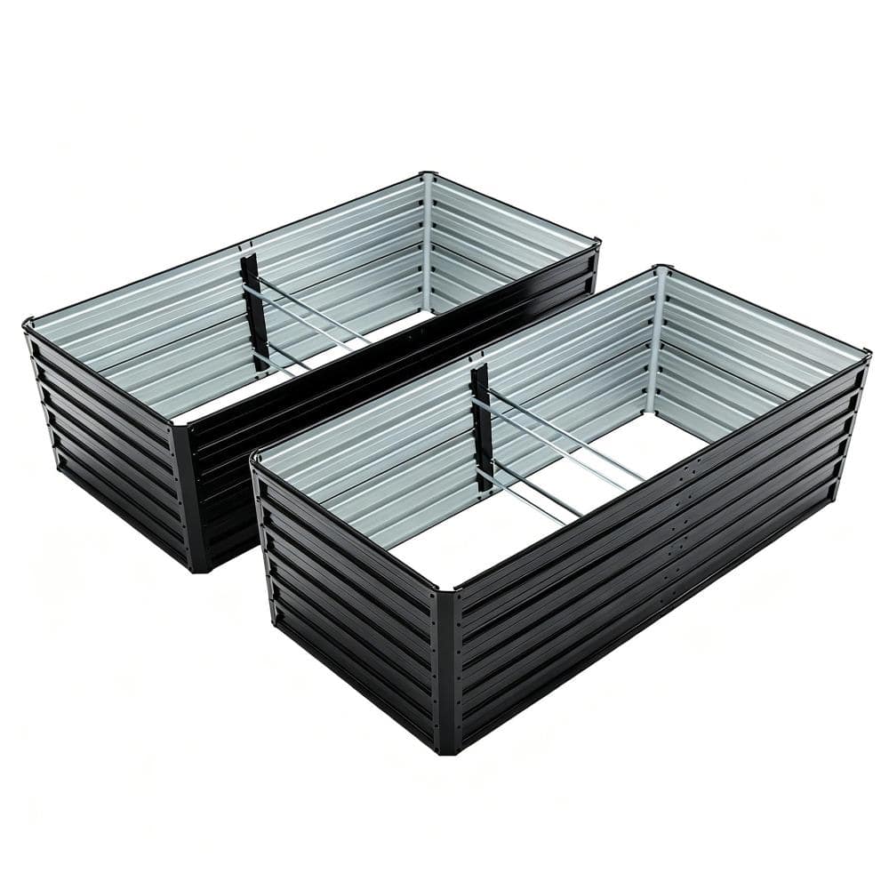 2-Pack 6x3x2 FT Galvanized Metal Raised Garden Beds,Reinforced Rustproof Colored Steel Planter Boxes for Vegetables,Flow price history on PriceWatchPro