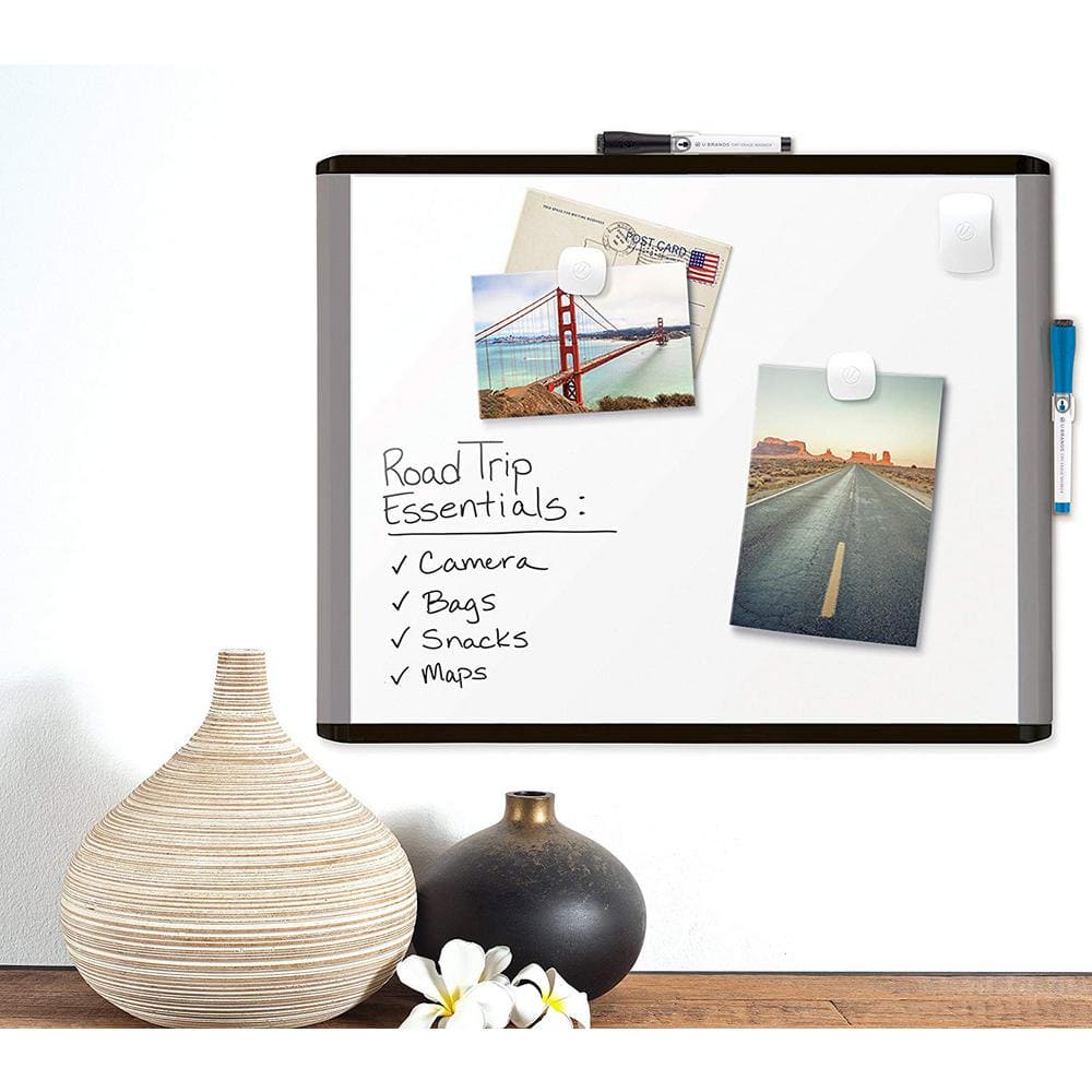 MOD Magnetic Dry Erase Board with Black and Gray Frame