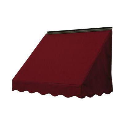 NuImage Awnings 7 ft. 3700 Series Fabric Window Fixed Awning (28 in. H x 24 in. D) in Burgundy