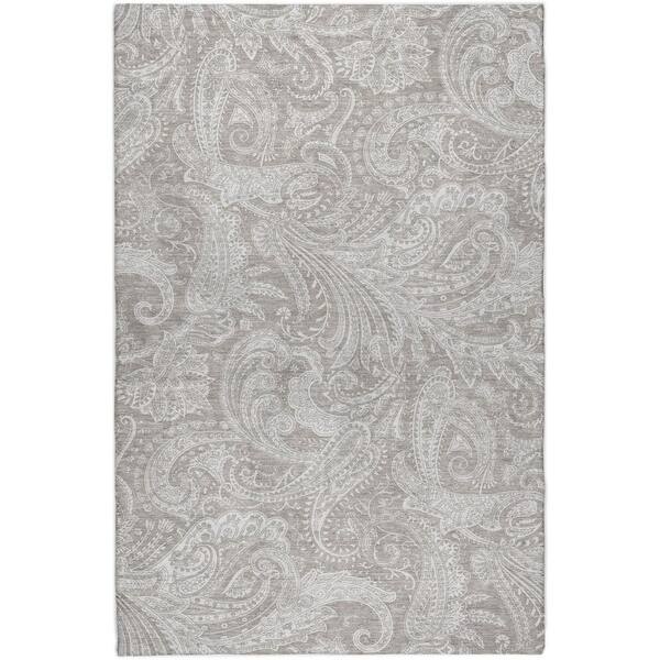 Dream Shag Premium Machine Washable Abstract ADS654 Taupe 9 ft. x 12 ft. Area Rug