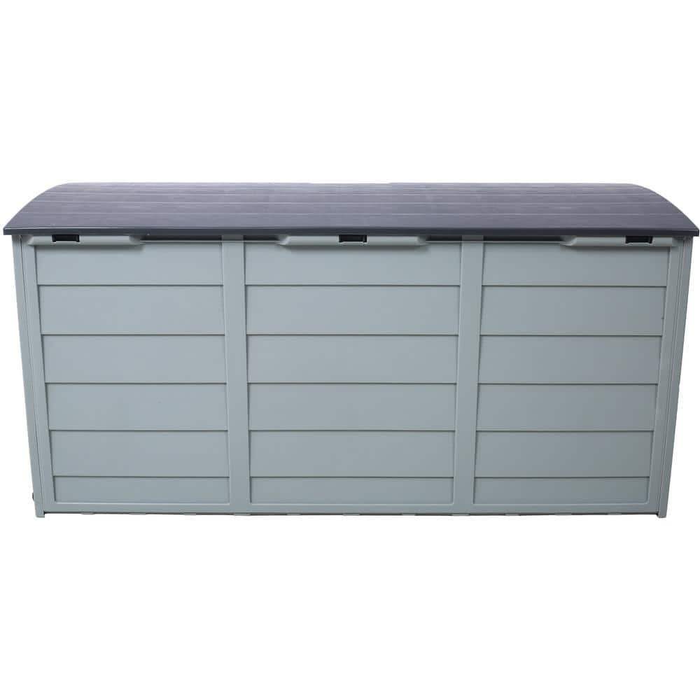All Weather UV Pool Deck Box Storage Shed Bin Backyard Patio Outdoor w/ Wheel, 75 Gallon Resin Deck Box-Organization price history on PriceWatchPro