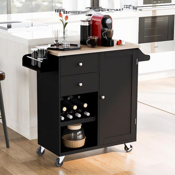 FUNKOL Large Capacity Kitchen Sideboard Storage Cabinet (wine