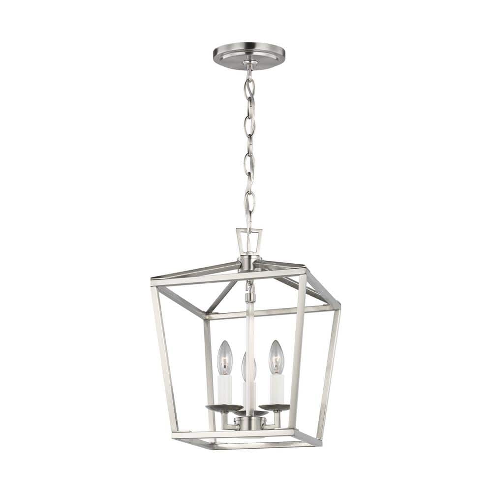 Elegant 3-Light Brushed Nickel Mini Pendant for Indoor/Outdoor