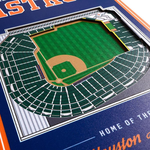 YouTheFan MLB Houston Astros Wooden 8 in. x 32 in. 3D Stadium