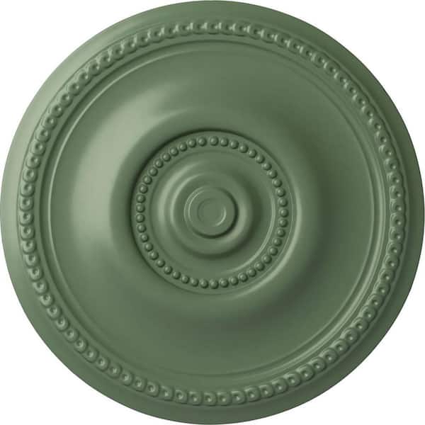 Ekena Millwork 20-5/8" x 1-3/8" Raynor Urethane Ceiling (Fits Canopies upto 6"), Hand-Painted Athenian Green