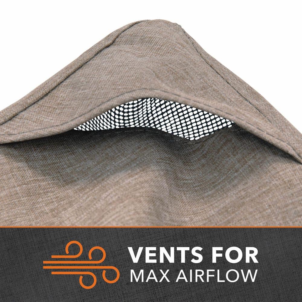 Sandstone Waterproof Polyester Patio Loveseat Covers, 82.5" x 38" x 38.25", Set of 2