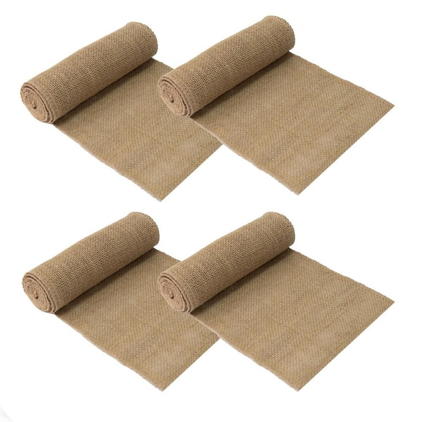 7.8in. Natural Jute Burlap Plant Protector Wrap Tree Trunk Guard Autumn Winter Outdoor Antifreeze Bandage 2-Pack