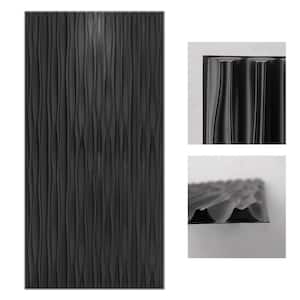 0.04 in. x 47.2 in. x 23.6 in. Black PVC Decorative Wall Paneling for Interior Wall Decor (46.2 sq. ft./Box)