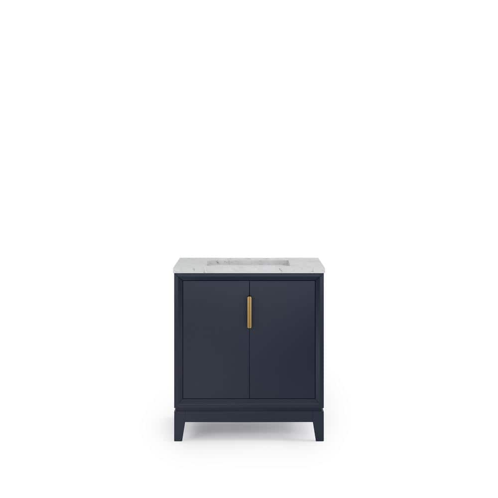 Elizabeth 30" Monarch Blue Bathroom Vanity with Carrara Marble Top