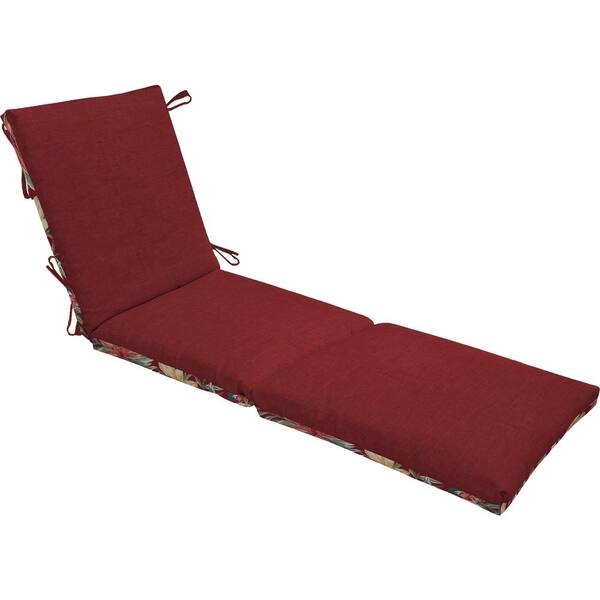 ARDEN SELECTIONS 21 x 48 Ruby Leala Texture Reversible Outdoor Chaise Lounge Cushion