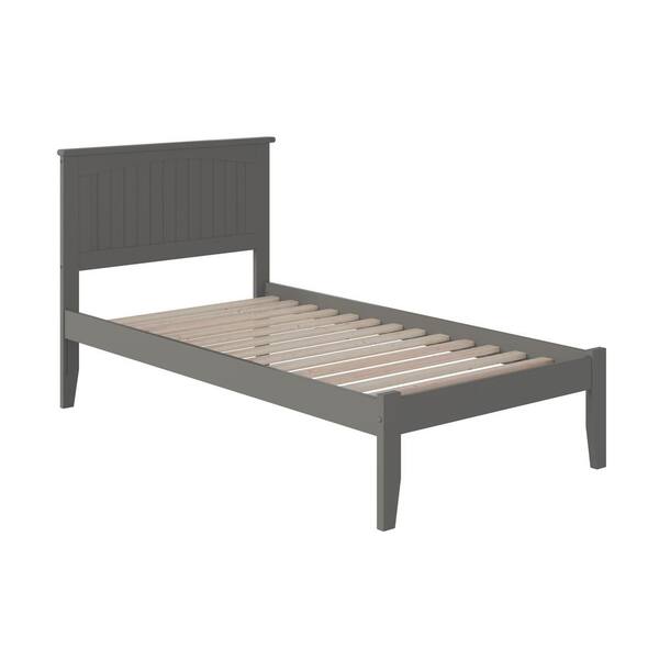 Atlantic Furniture Nantucket Twin Xl Platform Bed With Open Foot Board In Grey Ar8211009 The Home Depot Atlantic Furniture Nantucket Twin Xl, How Long Is A Extra Twin Bed Frame