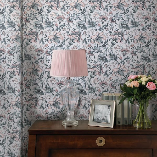 Portia Pale Slate Removable Wallpaper