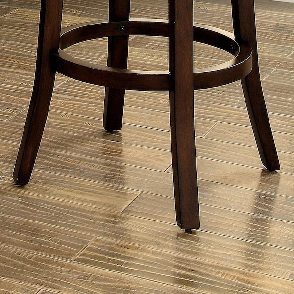 Furniture of America Swarthmore 30 in. Dark Oak and Red Faux Furniture of America Swarthmore 30 in. Dark Oak and Red Faux