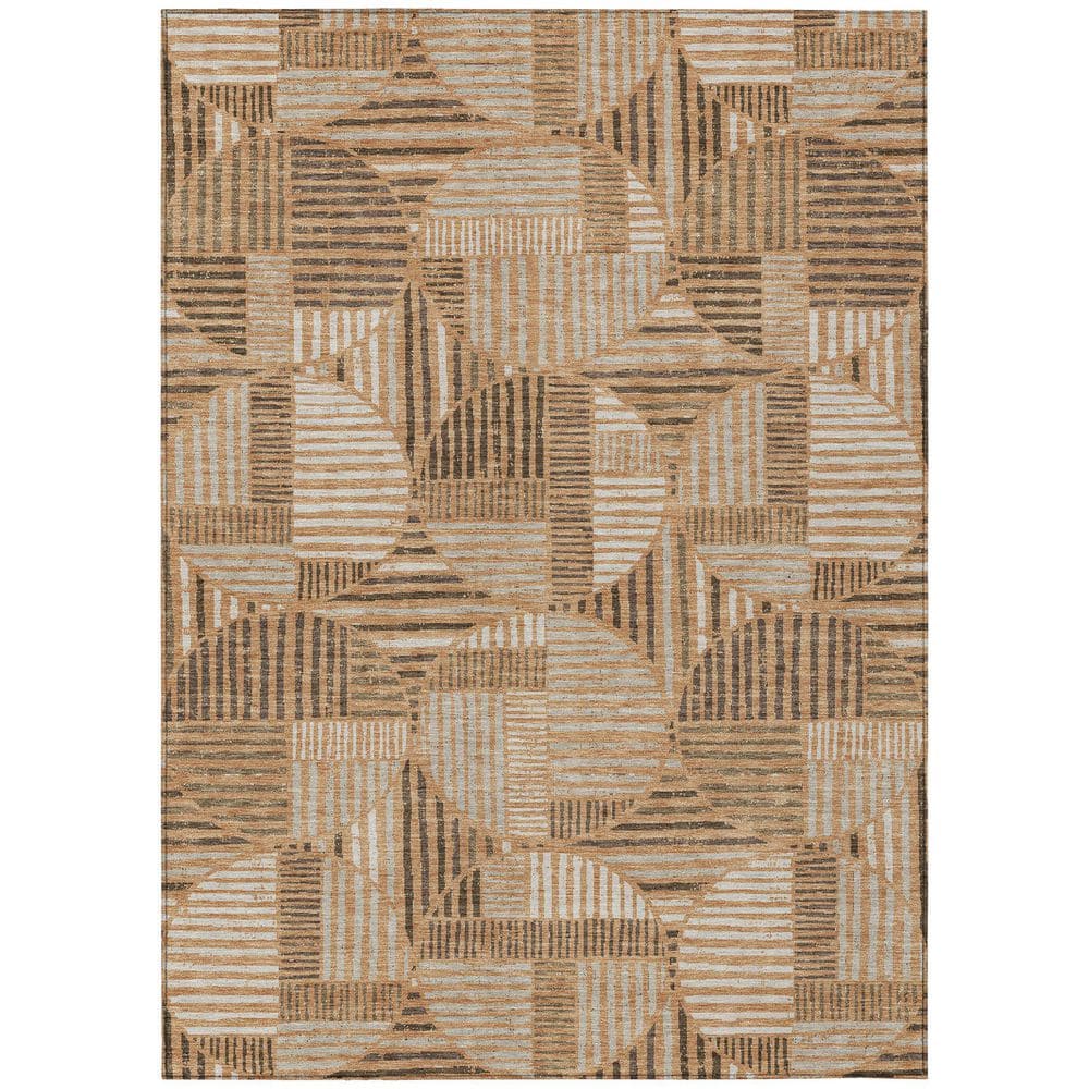 Chantille Machine Washable Indoor/Outdoor Abstract ACN2700 Copper 3 ft. x 4 ft. Area Rug price history on PriceWatchPro