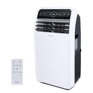 7,800 BTU Portable Air Conditioner Cools 400 sq. ft. in White with Dehumidifier and 3-Fan Speeds with Remote