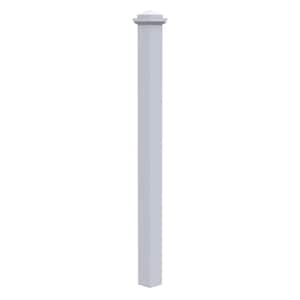 Stair Parts 4075 66 in. x 3-1/2 in. Primed Square Craftsman Solid Core Box Newel Post for Stair Remodel