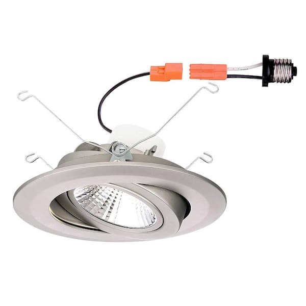 EnviroLite 6 in. 4000K Remodel Directional Gimbal Brushed Nickel Integrated LED Recessed Trim