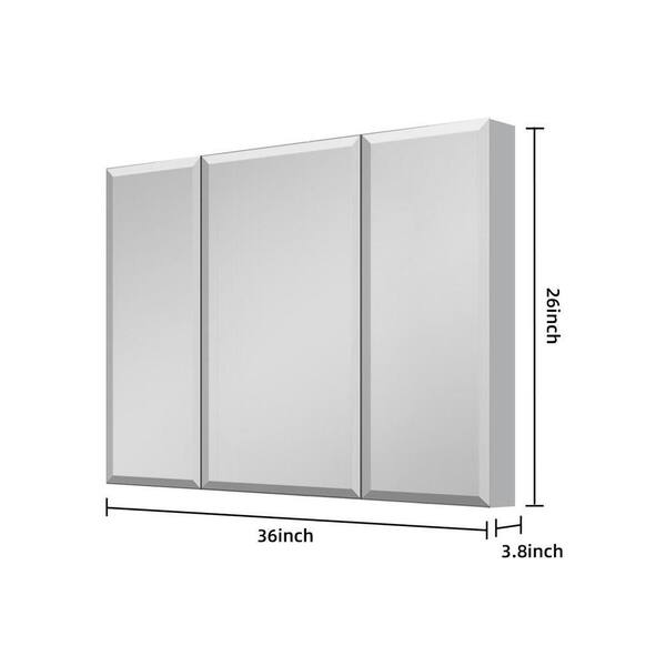 ZXDDMS 36 in. W x 26 in. H Rectangular Aluminum Surface Mount
