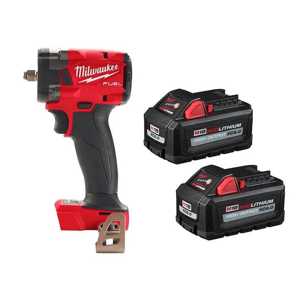 M18 FUEL GEN-3 18-Volt Lithium-Ion Brushless Cordless 3/8 in. Compact Impact w/ Friction Ring w/ Two 6. 0ah Batteries