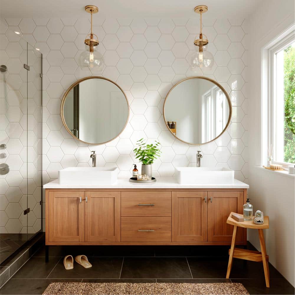 Chrome Single Handle Vessel Bathroom Faucet with Pop-Up Drain