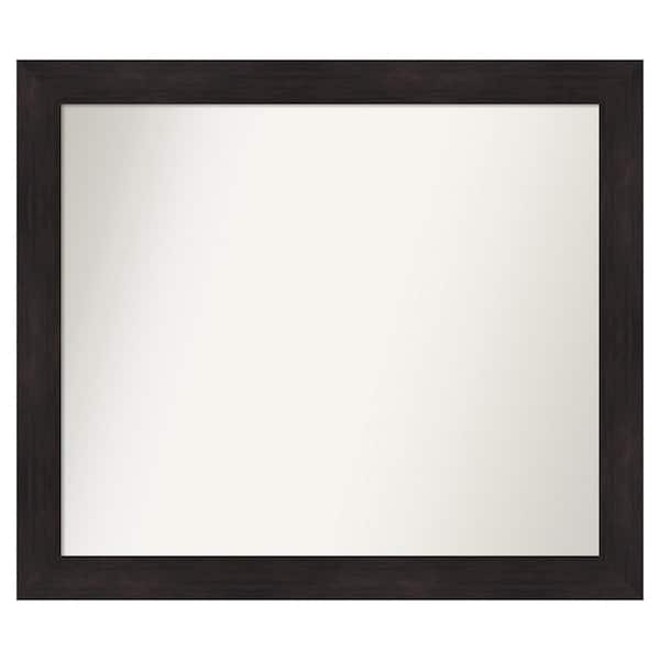 Amanti Art Furniture Espresso 43.75 in. x 37.75 in. Custom Non-Beveled Satin Recycled Polystyrene Bathroom Vanity Wall Mirror
