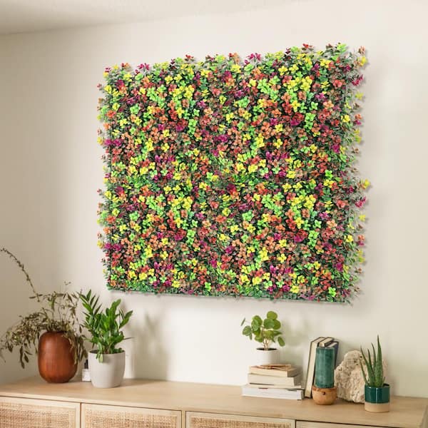 LIVING LUXURY 20 in. x 20 in. Artificial Mini Ivy Leaf Greenery