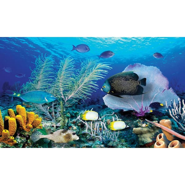 Biggies Ocean View - Weather Proof Scene for Window Wells or Wall Mural - 80 in. x 40 in.