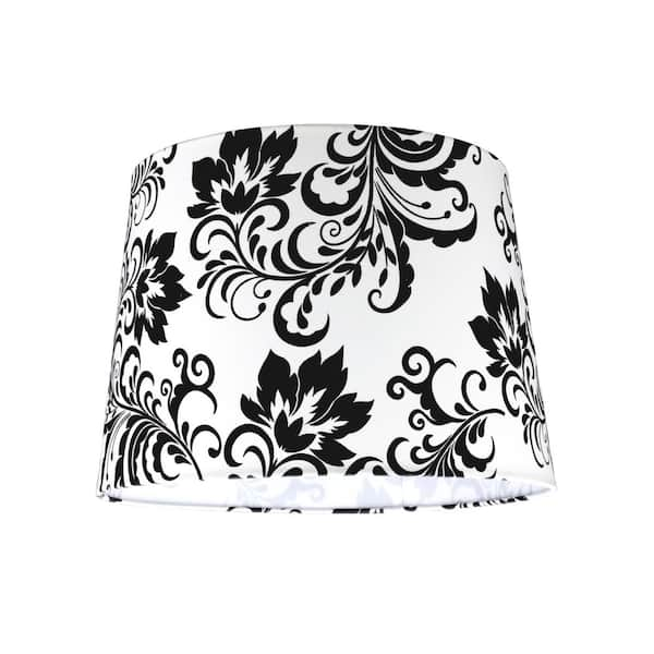 black and white floral lamp shade