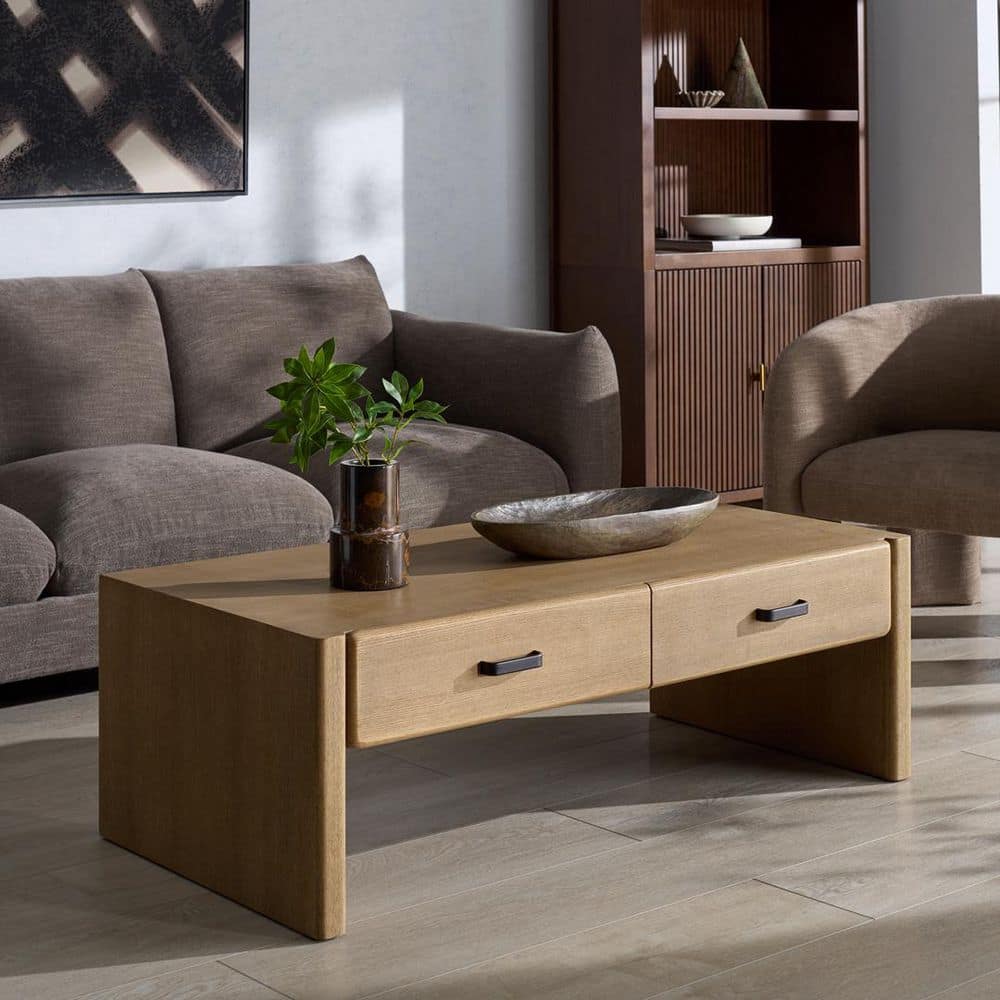 Wynnrosa 24 in. Natural Rectangle Wood Coffee Table
