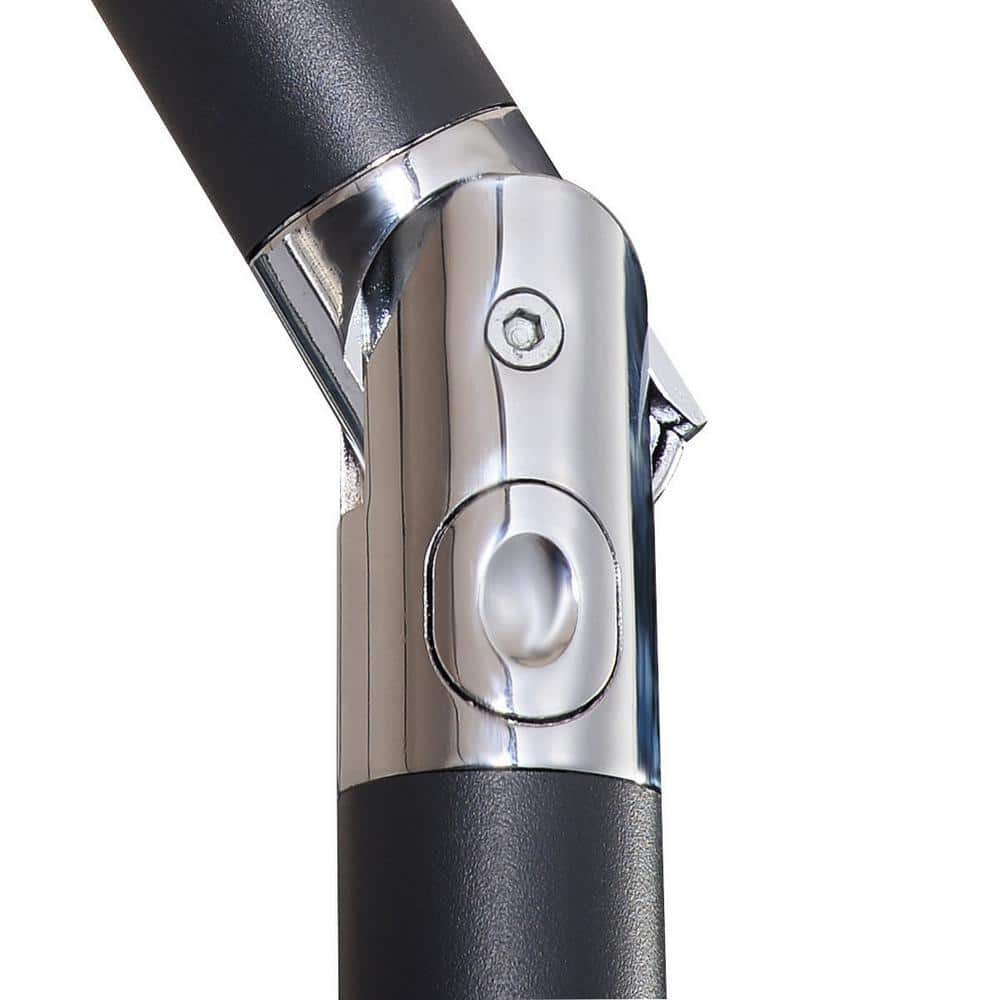Burgundy 9ft Steel Solar LED Patio Umbrella with Crank